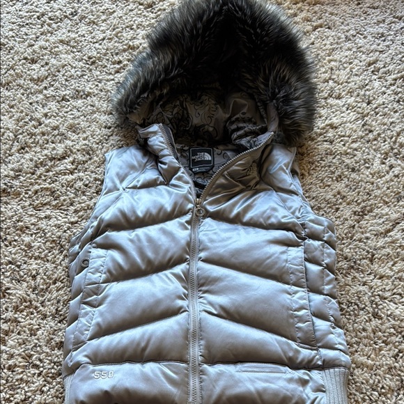 The North Face Metallic Puffer Vest - Picture 1 of 2